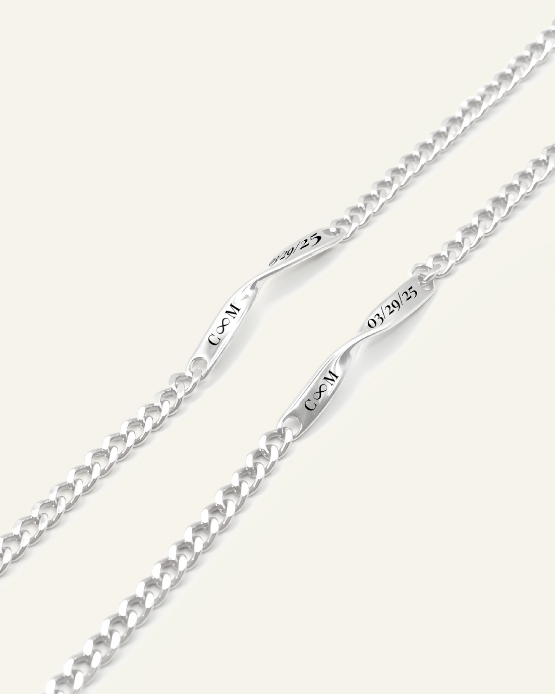 Personalized Couple ID Bracelets
